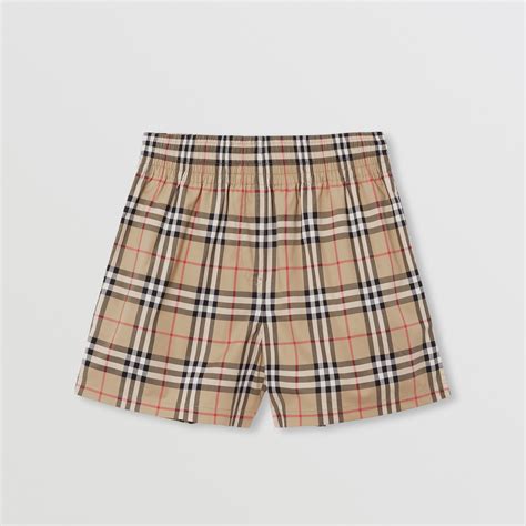 burberry print biker shorts
